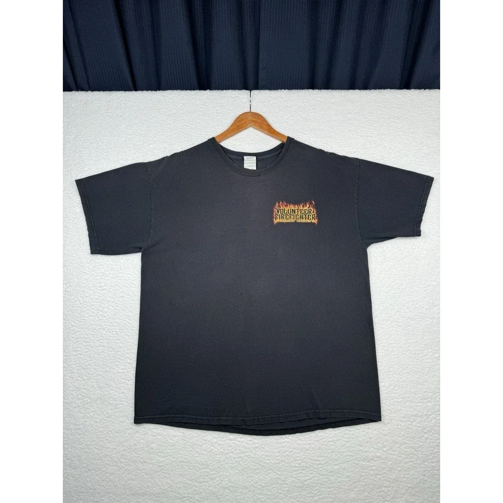 Vintage Y2K Volunteer Firefighter Lifelong Member Shirt - Men's XL